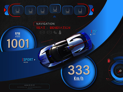 Maserati - Mars-UI-Design 3d animation branding car car dashboard cluser graphic design logo motion graphics ui