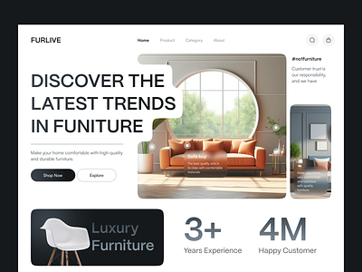 Furniture Landing Page designs, themes, templates and downloadable graphic  elements on Dribbble