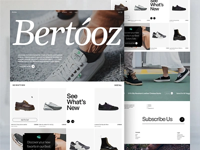 Bertóoz - E-commerce Website clean e commerce ecommerce ecommerce business landing page minimal online shop online store product design shoes shop shopify shopping ui ux web web design