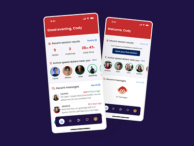 Home Screen | FaceTime + Speed Dating App app app design branding dating dating app design flat illustration landing page login love mobile app product design sign up speed dating ui ux uxui