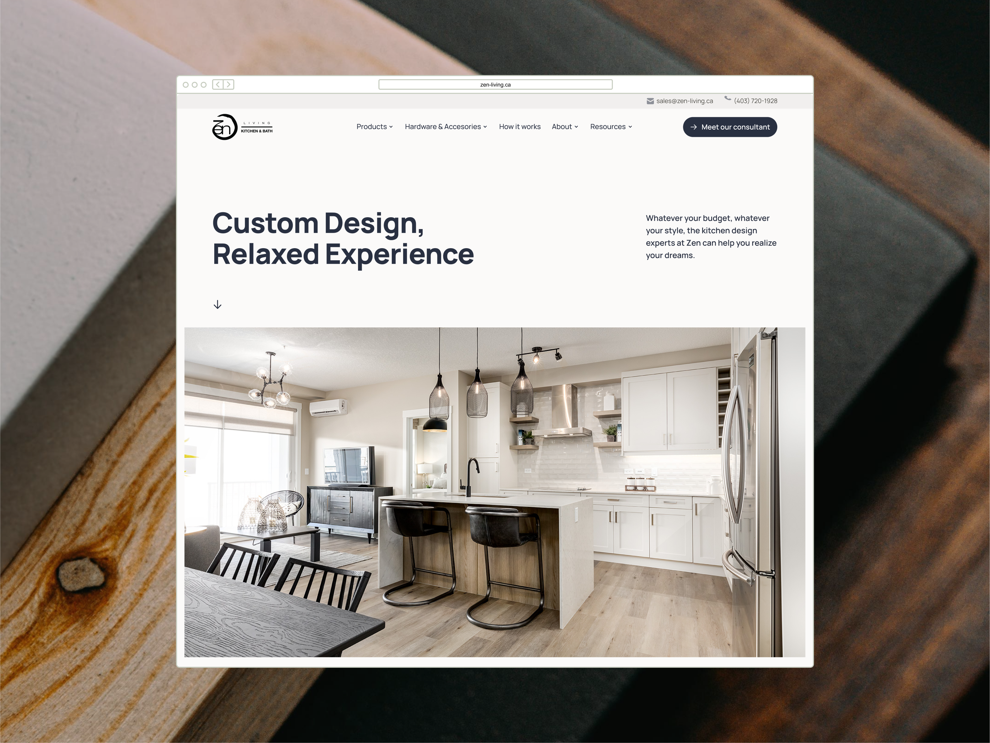 Zen Living - Website Homepage design homepage ui website website design