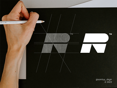 RN Monogram Logo brand branding company design graphic design grid icon illustration letter lettering logo logo folio logo idea logo inspiration logotype monogram n r symbol vector