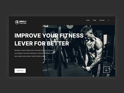 Elevate Your Fitness Journey: Gym Center design landing page minimalism ui uiux user interface ux design web design