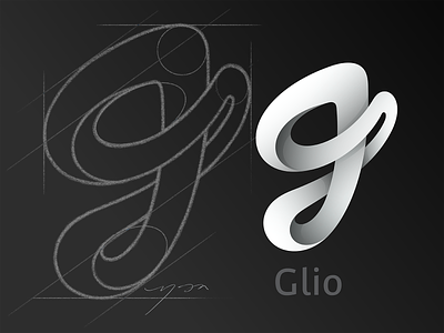 Glio Logo alphabet brand branding font g g font g logo gradient logo lettering logotype modern logo simple logo yp