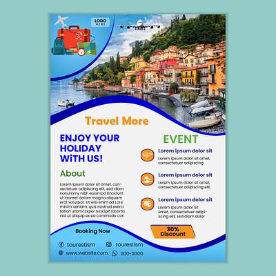 Travel Agency Flyer Design brochure template corporate corporate business flyer corporate flyer creative flyer fancy flyer green color holiday holiday brochure multipurpose business flyer ocean print ready professional promotion template tour flyer tourist flyer travel travel catalog travel flyer