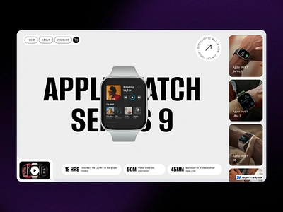 Apple Watch landing page - Webflow template 3d animation apple applewatch landingpage product spline ui ux vietnam webflow website