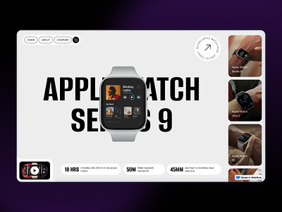 Apple Watch landing page - Webflow template 3d animation apple applewatch landingpage product spline ui ux vietnam webflow website