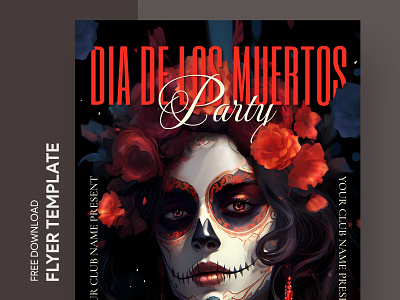 Dia De Los Muertos Party Flyer Free Google Docs Template day day of the dead dead design dia de los muertos docs document flyer flyers free google docs templates free template free template google docs google google docs handout leaflet muertos party template word