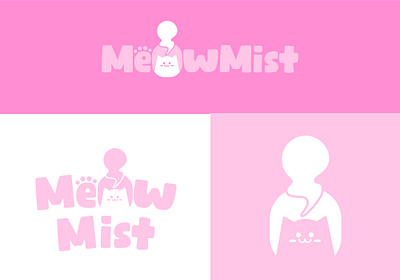 MeowMist Logo brand identity branding cat cute logo desain logo design designer font graphic design illustrasi logo illustration kucing logo logo inspiration meow modern logo pet logo pet shop visual visual branding