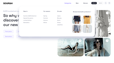Sourgh - clothing store e-commerce website design company dashboard e commerce interaction design landing landing page one page responsive design service design single page software ui ui design user experience design user interface user interface design ux design web design website