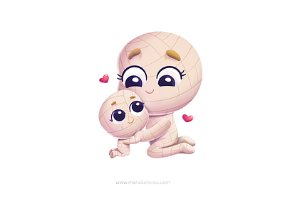 Mummy love ❤️ book cartoon character children cute halloween hugs illustration kawaii kids love mama mere mexico momia mother mummy