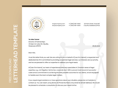Law Firm Letterhead Free Google Docs Template advocate attorney company docs document free google docs templates free template free template google docs google google docs lawyer letterhead letterheads paper print printing stationery template templates writing