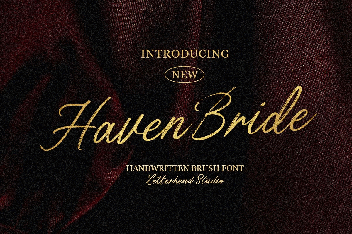 Haven Bride - Handwritten Brush Script captivating freebies
