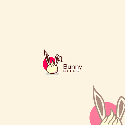 Logo Design For BunnyBites. abstract abstract logo brand design brand identity branding branding design bunny design food food icon food logo graphic design hares japanese logo momo momo logo visual identity