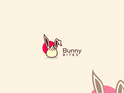 Logo Design For BunnyBites. abstract abstract logo brand design brand identity branding branding design bunny design food food icon food logo graphic design hares japanese logo momo momo logo visual identity