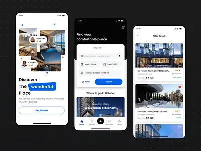 Hotelive - Hotel Booking Mobile App app booking design hotel illustration interface mobile app travel ui uxui
