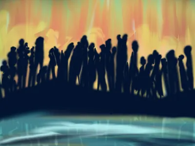 Abstract Paint abstract paint brush colors design dribbble fire and water flame illustration paniting people vector