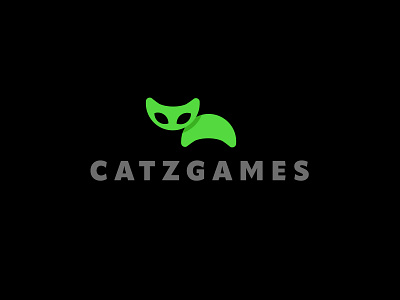 catzgames 2 animal bold branding cat controller game geometric logo logodesign modern simple