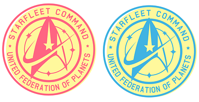 Star Trek seal pins star trek starfleet command stickers