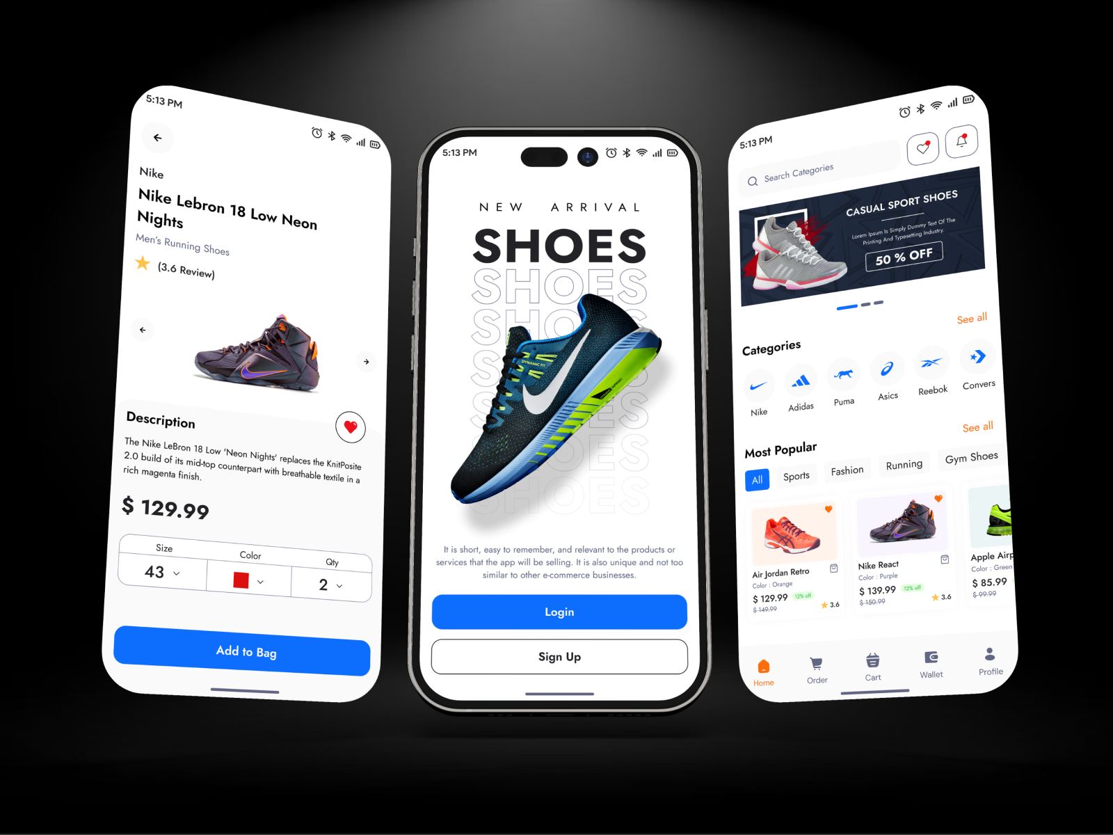 Example of Ecommerce Mobile App. (I Os & Android)
