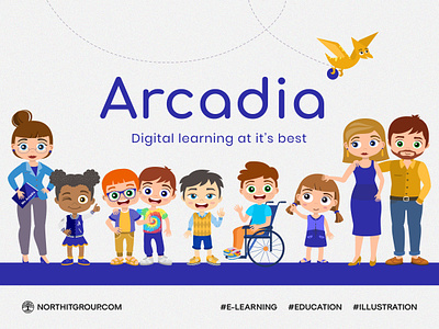 Illustrations for the online educational platform Arcadia design e learning education elements graphic design illustration ui