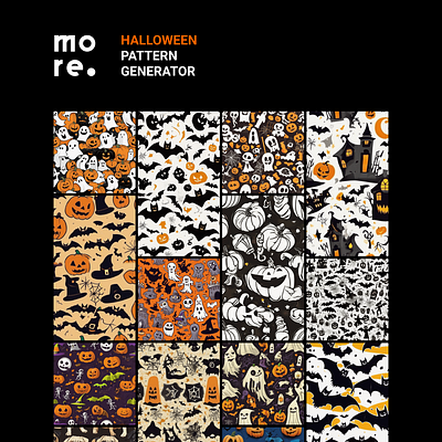 Halloween Pattern Generator ai generative halloween moregraphics pattern pumpkins spooky