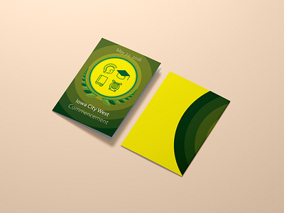 IC West High Commencement Program branding color design freelance graphic design green illustration illustrator logo photoshop ui vector yellow