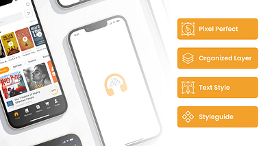 Mobile Audio & eBook Store App UI Kit android app app design app screens app ui app ui kit audio audio book book store books ebook ebook app figma figma design ios mobile app mobile audio ui uiux ux
