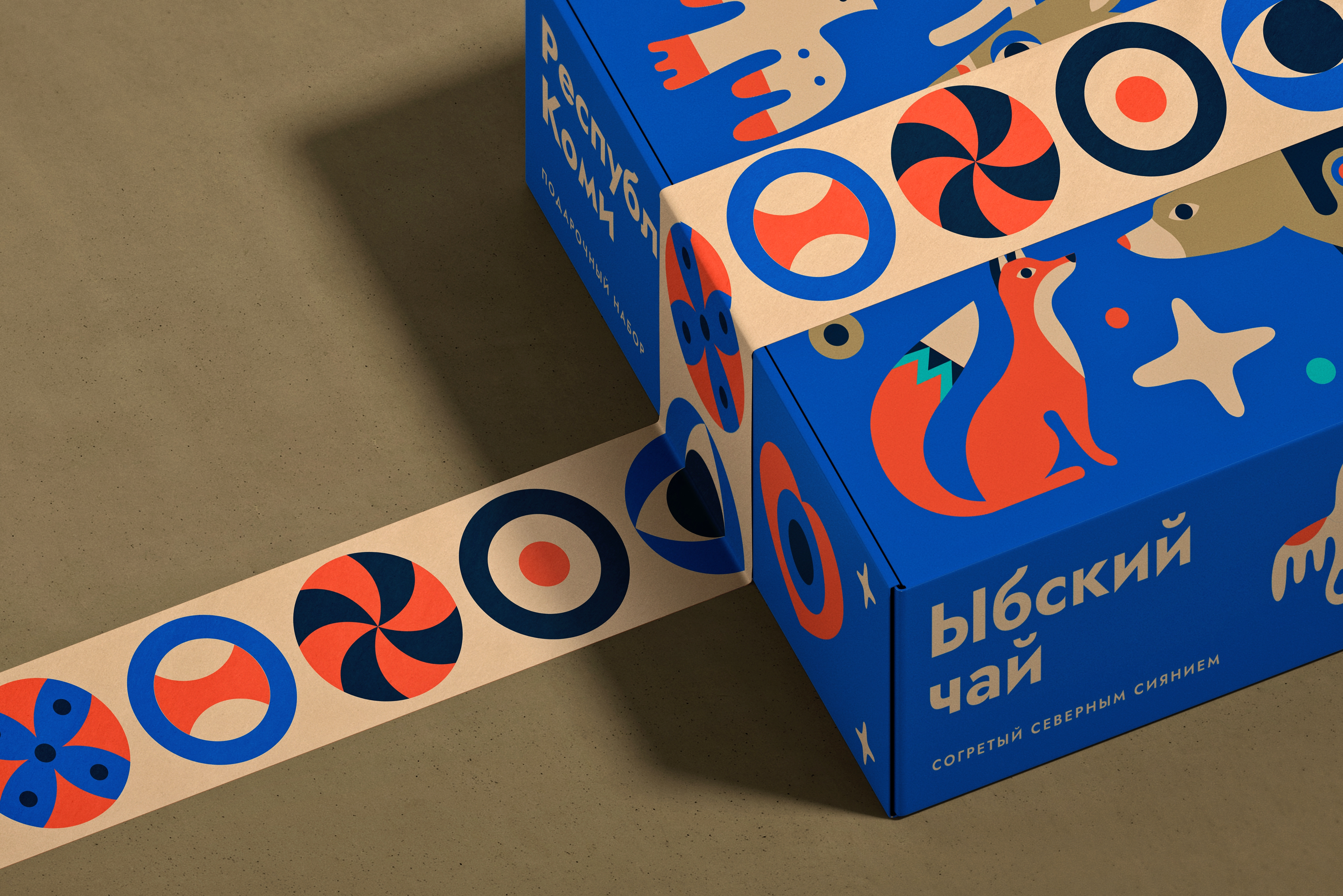 Ybsky Tea Identity bear box brand identity branding circle cyrillic ethnic eye fairytale fox graphic design identity illustration ornaments packaging pattern type