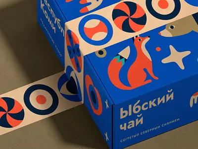 Ybsky Tea Identity bear box brand identity branding circle cyrillic ethnic eye fairytale fox graphic design identity illustration ornaments packaging pattern type