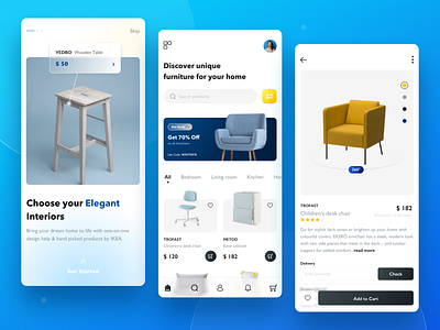 IKEA Mobile App Redesign: Seamlessly Navigate Furniture 🛋️📱 app application architecture branding chair e shop ecommerce furniture homedecor ikea interior design luxury furniture marketplace mobile mobile app online store sofa table ui ux