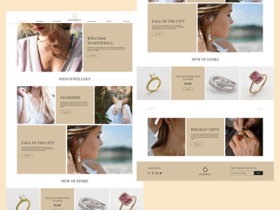 Jwellery Layout Ui branding design jewellery landing page layout ui uiuxdesign userinterface