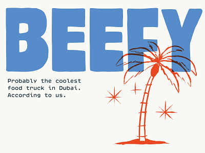 Beefy Burgers - Branding - Second Proposition badge brand branding brands design graphic design identity illustration logo palm palmtree typography vector