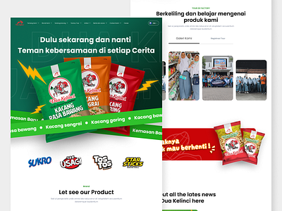Dua Kelinci Product - Landing page company design homepage interface landing page landingpage product snack ui ux web design website website design