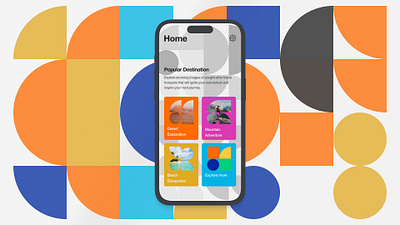 Bauhaus-Styled Mobile App app bahaus challenge daily ui design figma mobile ui user interface