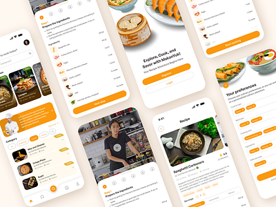 MakanYuk! Food Recipe Apps branding design design app food app foodie app graphic design recipe recipe app ui uiux uiux food app