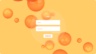 Transparent UI design graphic design login ui web