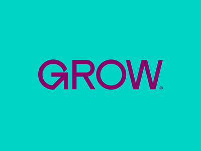 GROW® | Logo Concept arrow blue branding design graphic design grow lettering logo purple vector