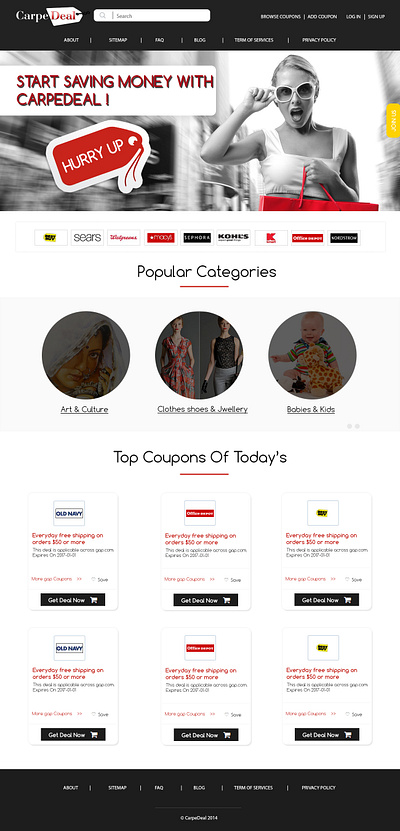 CarpeDeal Website Ui design ecommerce graphic design ui uiuxdesign userinterface web layout website