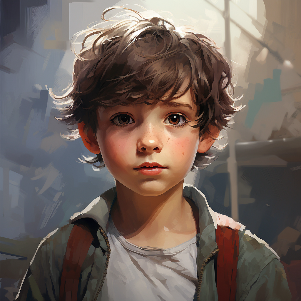 Boy vector art illustration image tracing graphic design by Tooba Zahra