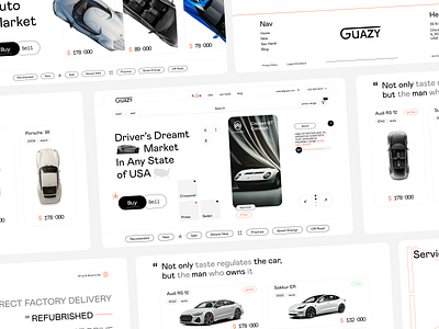 Automarket Landing Page auto automation booking car rent cars charger station driver e commerce ecommerce website electro car ev landing page market minimal startup tesla ui ux user interface vehicle website design