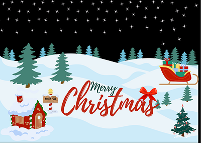 Christmas card animation graphic design logo