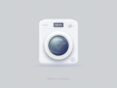 Washing machine household icon micro texture ui washing machine