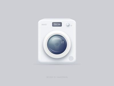 Washing machine household icon micro texture ui washing machine