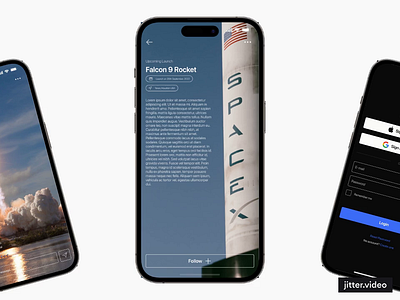 SpaceX Launch Tracking Live Videos Mobile Application application interface ios mobile mobileapp productdesign ui uiux userexperience userinterface ux