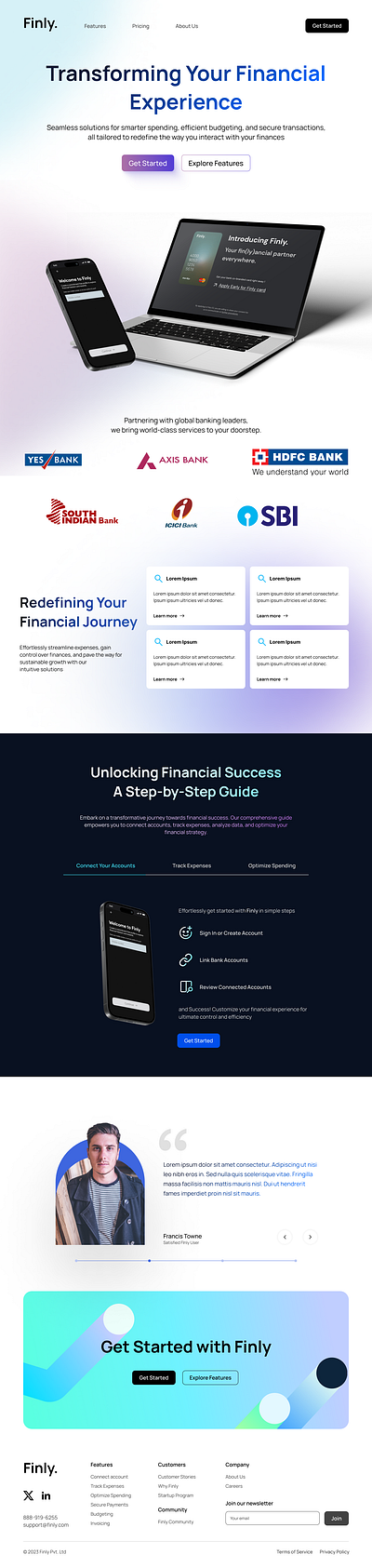 Public Website Design for a Financial Platform (Concept) design ui uiux ux visual