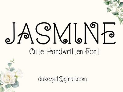 Jasmine Font cute font fonts handwritten san serif script