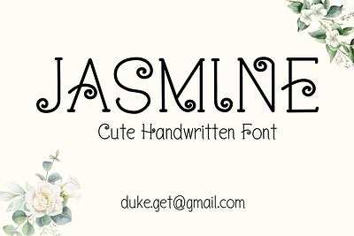 Jasmine Font cute font fonts handwritten san serif script