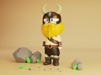 My little Viking 3d 3d design 3d model blender viking