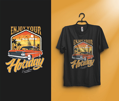 Holiday vacation t-shirt design 3d animation graphic design pod expart ui